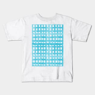 Watercolor grid - baby blue Kids T-Shirt